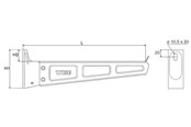 Kasety, listwy szynowe i mocowania - Wibe Cantilever arm 50i-300 pre-galvanized - 791414