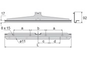 Kasety, listwy szynowe i mocowania - Wibe Support bracket 3/300 hdg - 720763