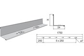 Kasety, listwy szynowe i mocowania - Wibe Div.strip 39/55 1.75m pre-galvanized - 725785
