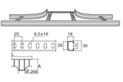 Kasety, listwy szynowe i mocowania - Wibe T-junction 16/400 hdg - 716197