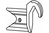 Kasety, listwy szynowe i mocowania - Wibe Fixed take-off hook 4 al - 709017