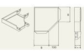 Kasety, listwy szynowe i mocowania - Wibe Corner piece 90 400mm - CSU36064002