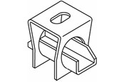 Kasety, listwy szynowe i mocowania - Wibe Ceiling bracket vertical - CSU08020100