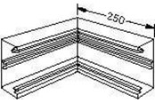 Kasety, listwy szynowe i mocowania - Hager Inner corner br 70130 pw - L8771PERL