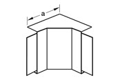 Kasety, listwy szynowe i mocowania - Tehalit Inner corner lf 20035/36 ph - M6141PH