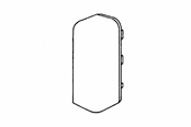 Kasety, listwy szynowe i mocowania - Tehalit End left sl 20051 m 5554 perlewhite - M5554PH