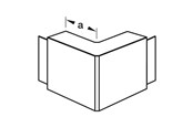 Kasety, listwy szynowe i mocowania - Tehalit Outer corner lf 40040 ph - M5802PH