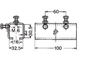 Kasety, listwy szynowe i mocowania - Nord Tech Joint clamp - 0310050