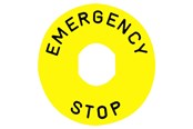 Przyciski i urzadzenia sygnalizacyjne - Schneider Electric E. stop legend plate - ZBY8330