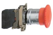 Przyciski i urzadzenia sygnalizacyjne - Schneider Electric Harmony emergency stop complete with ø40 mm toad head in red - XB4BS8445