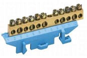 Urzadzenia laczace - Hager Brass terminal 73 mm with socket earth - KM11E