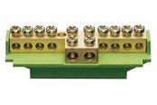 Urzadzenia laczace - Hager Brass terminal 49 mm with socket earth - KM07E
