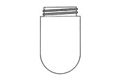 Lampy - Teknisk Belysnings Industri Cylinder glass / stable glass clear glass 84.5 mm thread - 726B0043