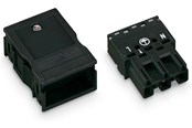 Kable i przewody - WAGO Plug with strain relief housing 3-pole black - 770-113