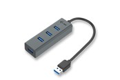 USB hub - I-Tec USB 3.0 Metal Passive HUB - USB 3.0 - 4-Port USB hub - 4 - USB 3.2 - Szary - U3HUBMETAL403