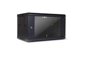 Szafa rack - Inter-Tech SMA-6406 Wall Mounted Rack 6U 450mm Load up to 30Kg Glass Door Black RAL9005 - 88887252