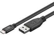 Kabel USB - Pro USB-A <-> USB-C - 1m - USB 3.0 - Czarny - PUSB3.0-AC-BLK-1M
