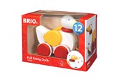 Zabawki dla niemowlat - Brio Pull Along Duck white - 30323