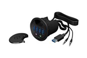 USB hub - ICY BOX 4 Port HUB - USB 3.0 USB hub - 4 - USB 3.0 - Czarny - IB-HUB1403A