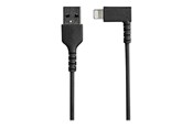 Kabel wyświetlacza - StarTech.com 1m/3.3ft Angled Lightning to USB Cable - MFI Certified - Black - Lightning cable - Lightning / USB - 1 m - RUSBLTMM1MBR