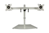 Uchwyt na monitor - StarTech.com Dual-Monitor Stand for up to 24" Monitors - Horizontal Silver - stand - ARMDUOSS