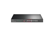 Switch - TP-Link TL-SL1218MP 16-Port 10/100 Mbps + 2-Port Gigabit Rackmount Switch with 16-Port PoE+ - TL-SL1218MP