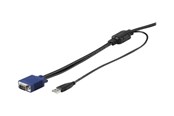 Kabel KVM - StarTech.com 15ft / 4.6m USB KVM Cable for Rackmount Consoles - VGA and USB - video / USB cable - 4.6 m - RKCONSUV15