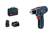 Wiertarka i srubokret elektryczny - Bosch Professional GSR 12 V - 15 W/ 2 x 2 Ah charger - 060186810F