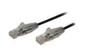 Kabel sieciowy - StarTech.com 0.5m CAT6 Cable - Black Slim CAT6 Patch Cord - Snagless - LSZH - patch cable - 50 cm - black - Czarny - 0.5m - N6PAT50CMBKS