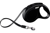 Psy - Flexi New CLASSIC S leash 5 m black - FL-3228