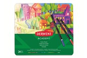 Materialy hobbystyczne - Derwent Kredki kolorowe (24 szt. w pudełku metalowym) - 2301938