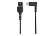Kabel wyświetlacza - StarTech.com 2m 6.6ft Angled Lightning to USB Cable - MFI Certified - Black - Lightning cable - Lightning / USB - 2 m - RUSBLTMM2MBR