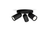 Lampy - Philips Pongee punktowa okrągła 3xGU10, czarny - 915005531301