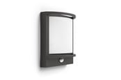 Lampy - Philips Samondra  zewnętrzny kinkiet z czujnikiem, LED 12W, antracyt - 915005554501