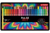 Przybory do pisania i rysowania - STABILO  Pen 68 Arty metal tin of 50 colors - 6850-6
