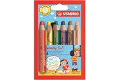 Materialy hobbystyczne - STABILO woody 3 in 1 set of 6 colors. - 4006381117388