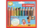Materialy hobbystyczne - STABILO woody 3 in 1 set of 10 colors. - 880/10