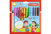 Przybory do pisania i rysowania - STABILO Fibre-tip pen with cap-ring - never loose the cap again - 168/12-4