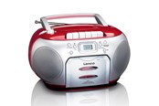 Radio DAB i budzik - Lenco SCD-420RD - Portable FM Radio CD- Cassette player - FM - Stereo - Czerwony - SCD420ROT