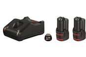 Narzedzia - Bosch Professional Blue bosch 12v battery pack 2x2.0ah w/charger - 1600A019R8