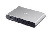 USB hub - ATEN 2x4 USB-C Gen2 Peripheral Sharing Switch USB hub - 4 - Szary - US3342-AT