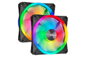 Wentylator obudowy - Corsair iCUE QL140 RGB - Black - 2-pack - Wentylator obudowy - 140mm - Czarny ze światłem RGB - 26 dBA - CO-9050100-WW