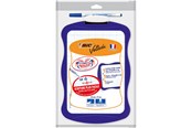 Konferencja i prezentacja - BIC Tablica suchościeralna dwustronna  Velleda (21 x 31 cm) z markerem suchościeralnym i wymazywaczem – różne kolory ramy, w pakietach po 1 szt. - 841362