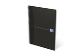 Zeszyty, notesy i formularze - Oxford Office Essentials A4 Soft Card Twin-wire Notebook Ruled 180 Pages Black SCRIBZEE® Compatible - 100102931