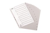 Koszulki, ofertówki i przekladki - Bantex Strong-Line®Indexes 1-12 Grey - 100204774