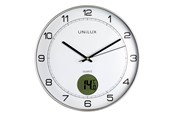Dekoracje - Unilux Tempus Clock metal grey - 400094592