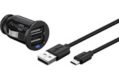 Telefon - Adapter i Ladowarka - Pro USB Car charger 12V - 2x USB (2.4A) - 1m cable - 4040849716928