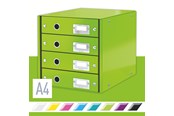 Archiwizacja i przechowywanie - Leitz Pojemnik z szufladami  Click & Store WOW (4 szuflady) Zielony - 60490054