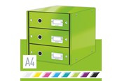 Archiwizacja i przechowywanie - Leitz Pojemnik z szufladami  Click & Store WOW (3 szuflady) Zielony - 60480054