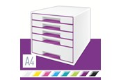 Archiwizacja i przechowywanie - Leitz Drawer Cabinet  WOW Cube  5-drawer Purple - 52142062